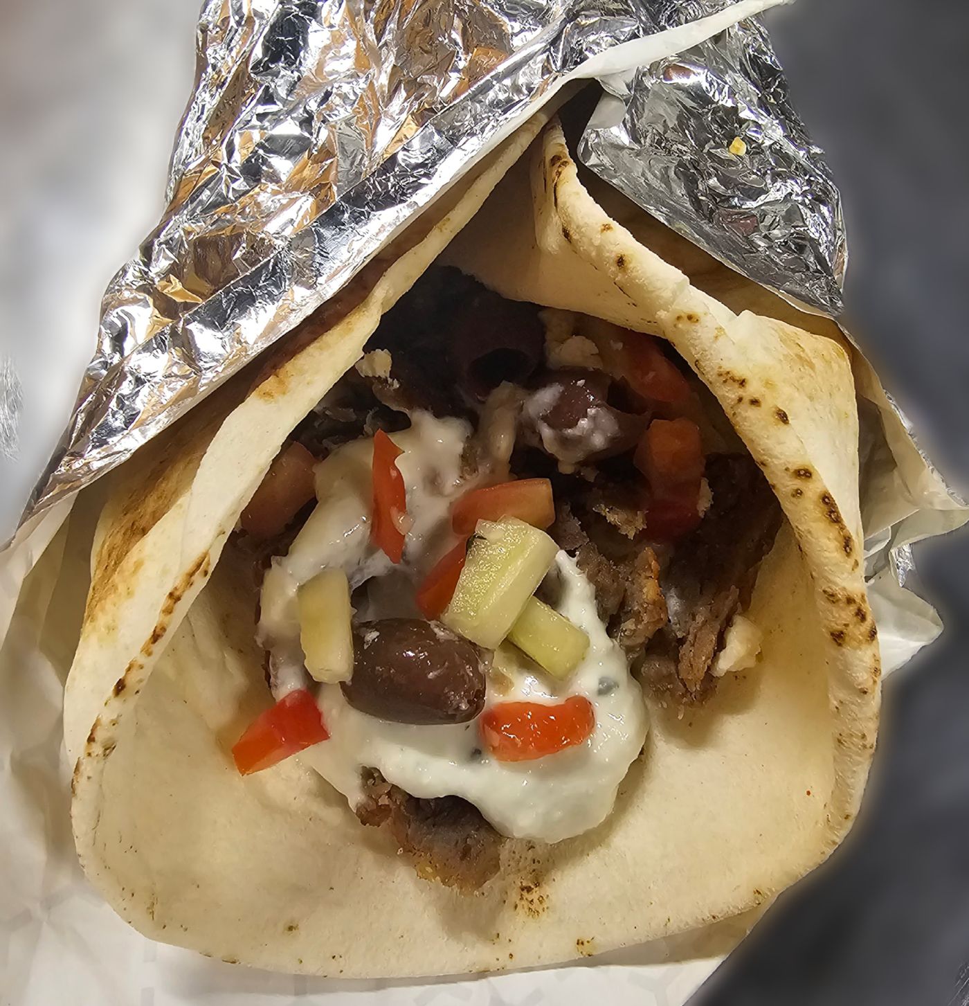 Lamb shawarma wrap